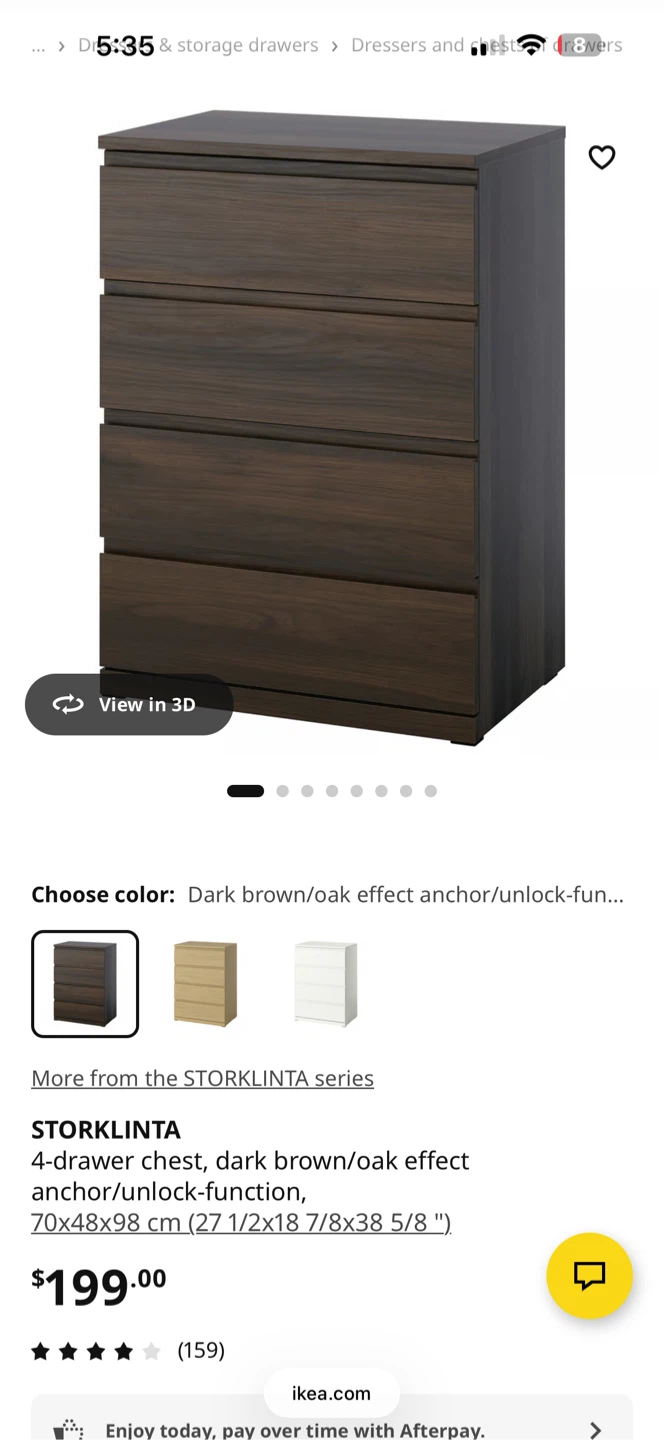 IKEA STORKLINTA 4-drawer chest - photo 2