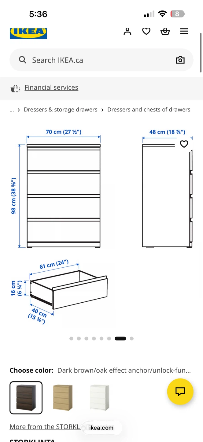 IKEA STORKLINTA 4-drawer chest - photo 4