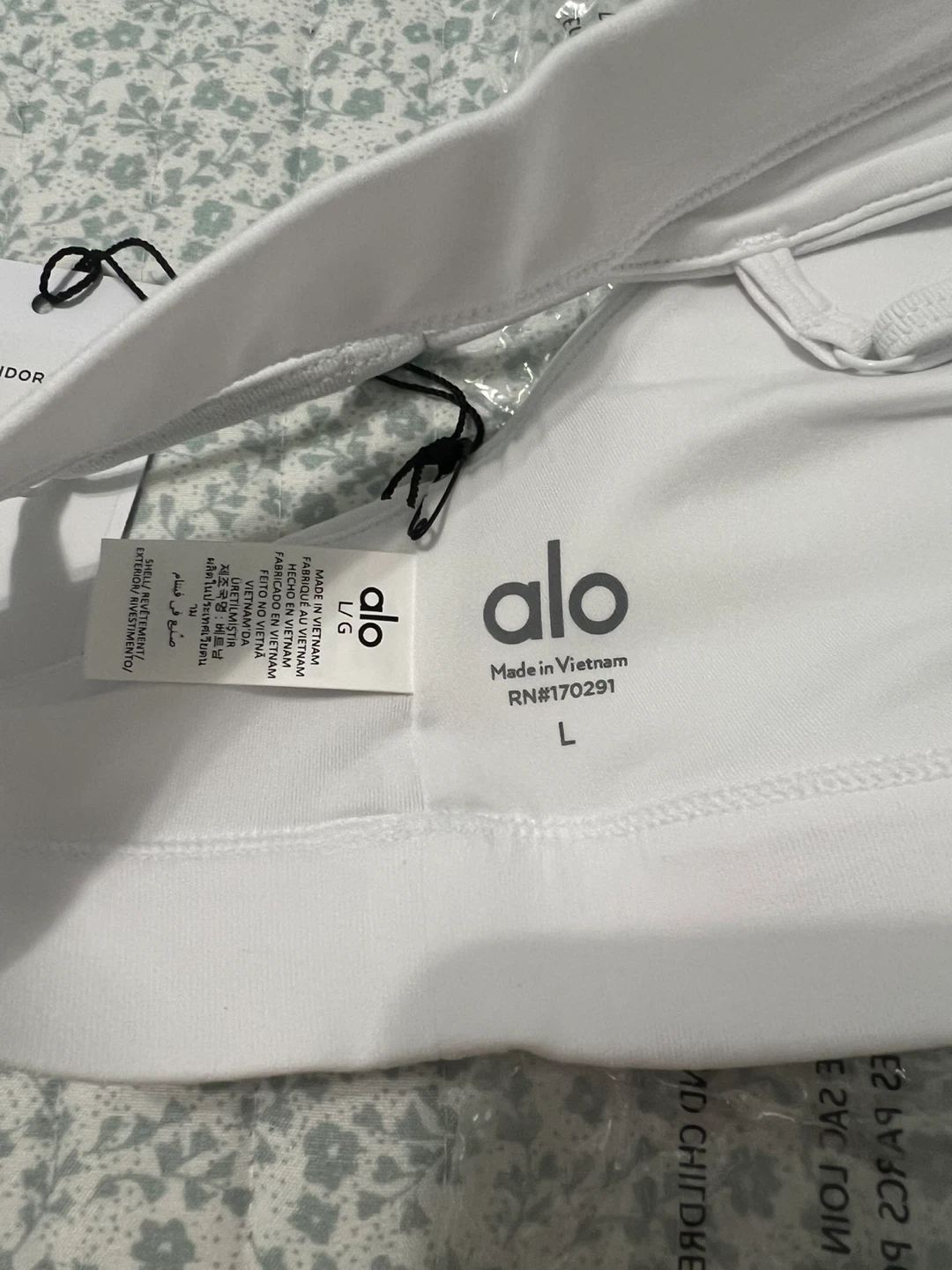 Alo Yoga Splendor Bra White Women's Size L - photo 4