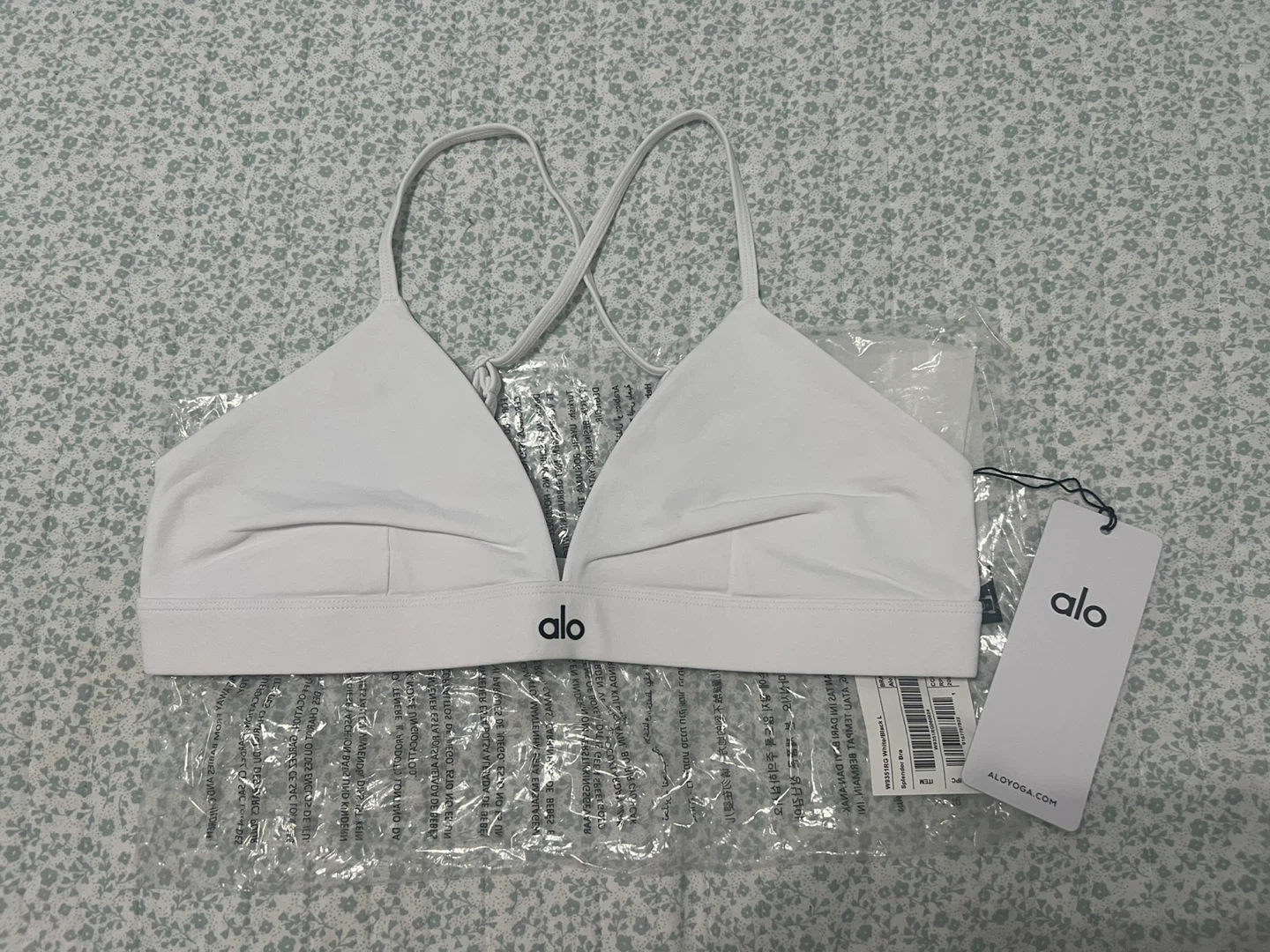Alo Yoga Splendor Bra White Women's Size L