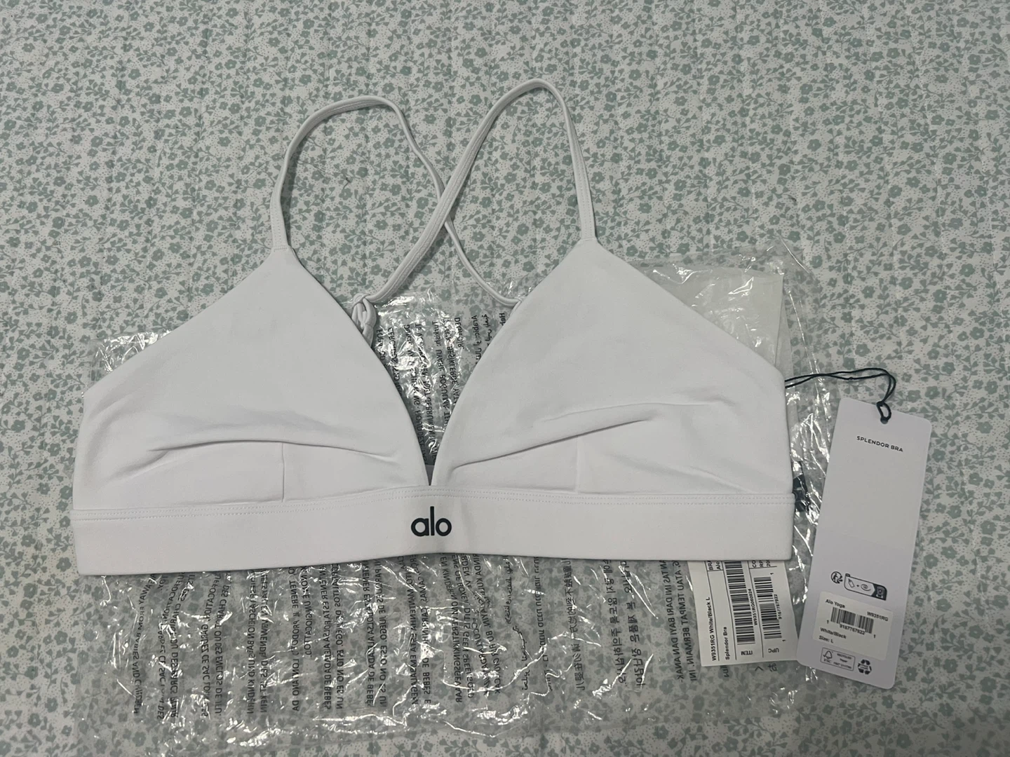 Alo Yoga Splendor Bra White Women's Size L - photo 2