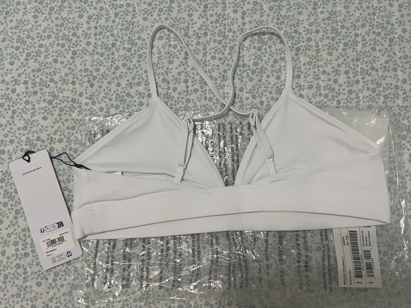 Alo Yoga Splendor Bra White Women's Size L - photo 3