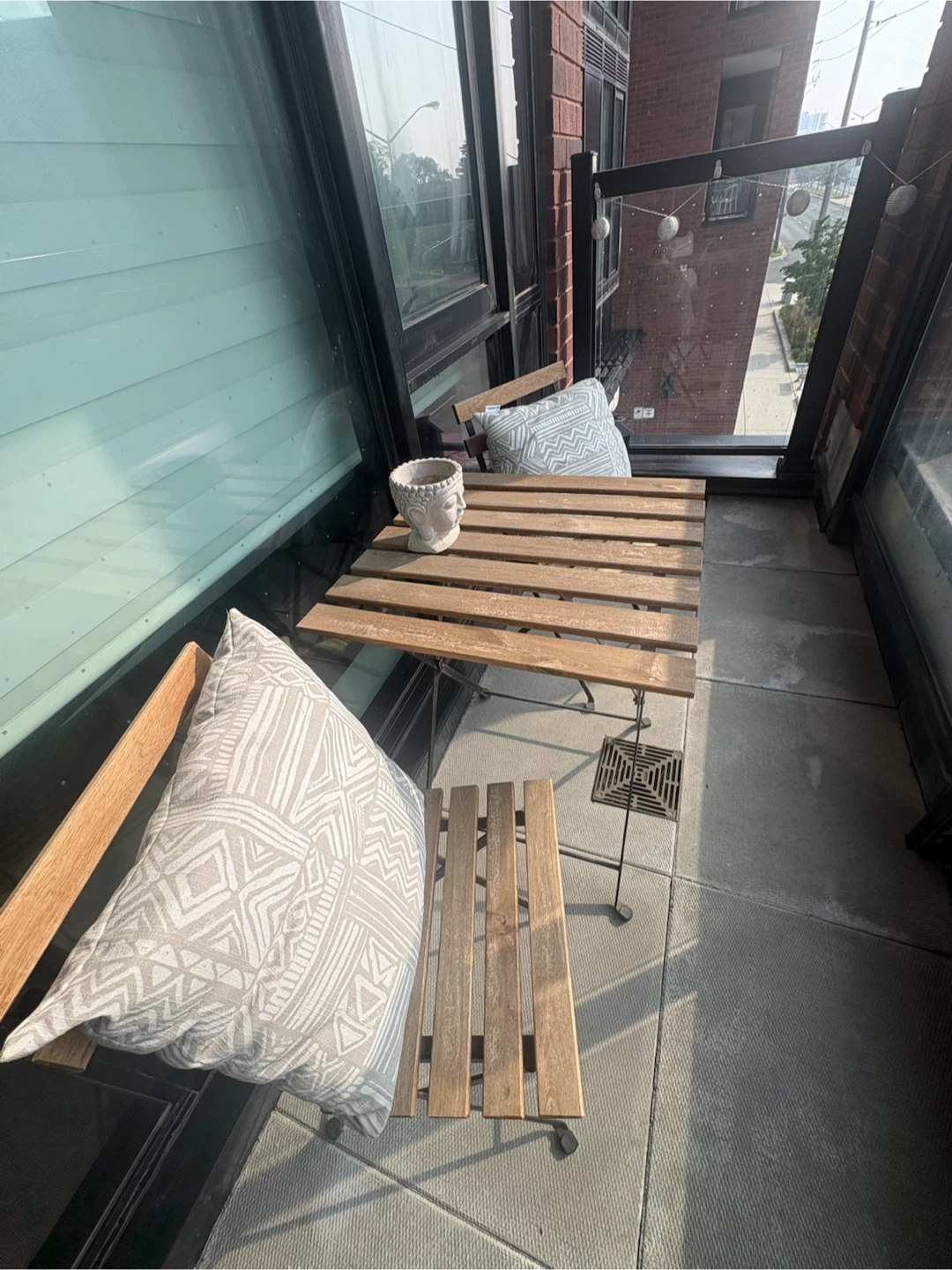 IKEA Wooden Bistro Set with 2 Chairs and Table
