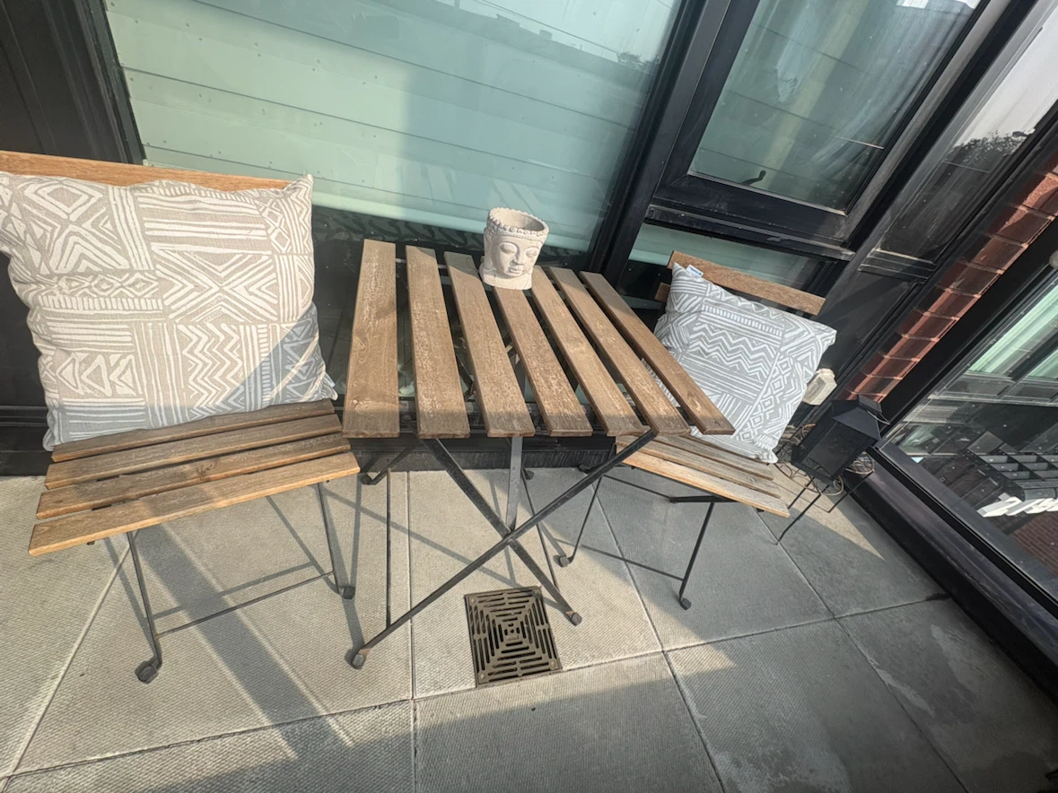 IKEA Wooden Bistro Set with 2 Chairs and Table - photo 2