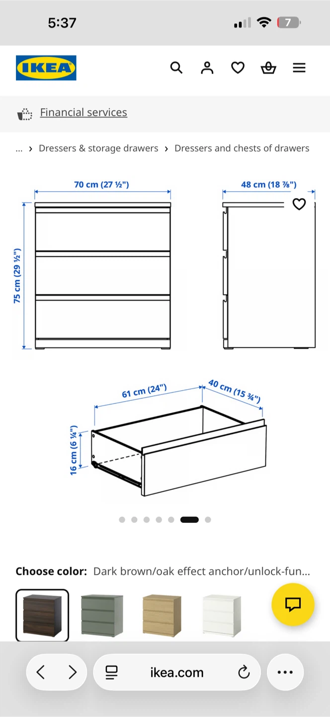 IKEA STORKLINTA 3-drawer chest - photo 3