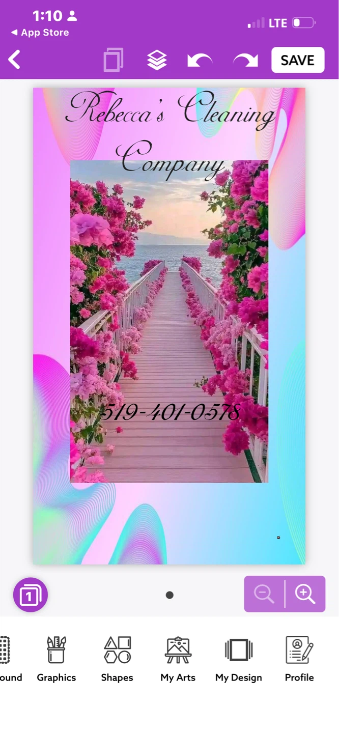 Rebecca's Cleaning Company Business Card - photo 2