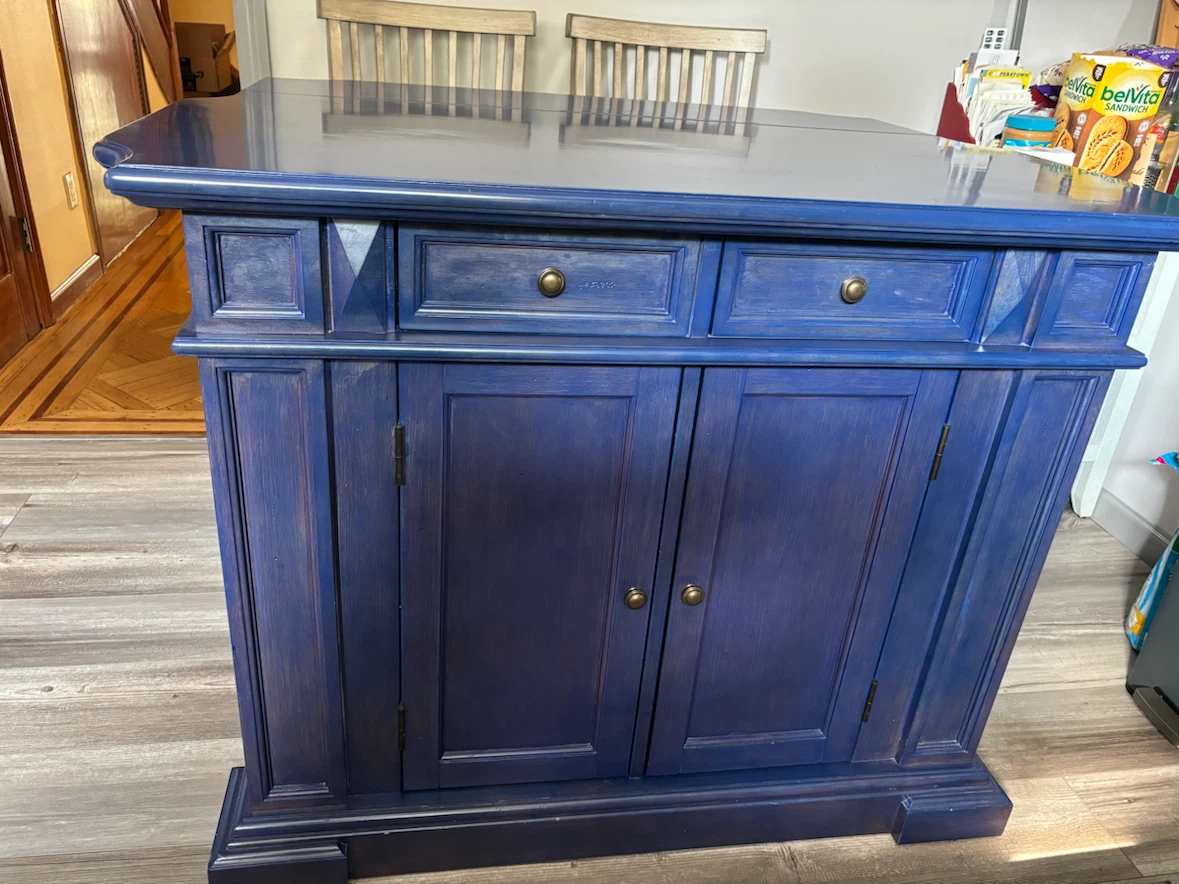 Blue Kitchen Island with Chairs - photo 4