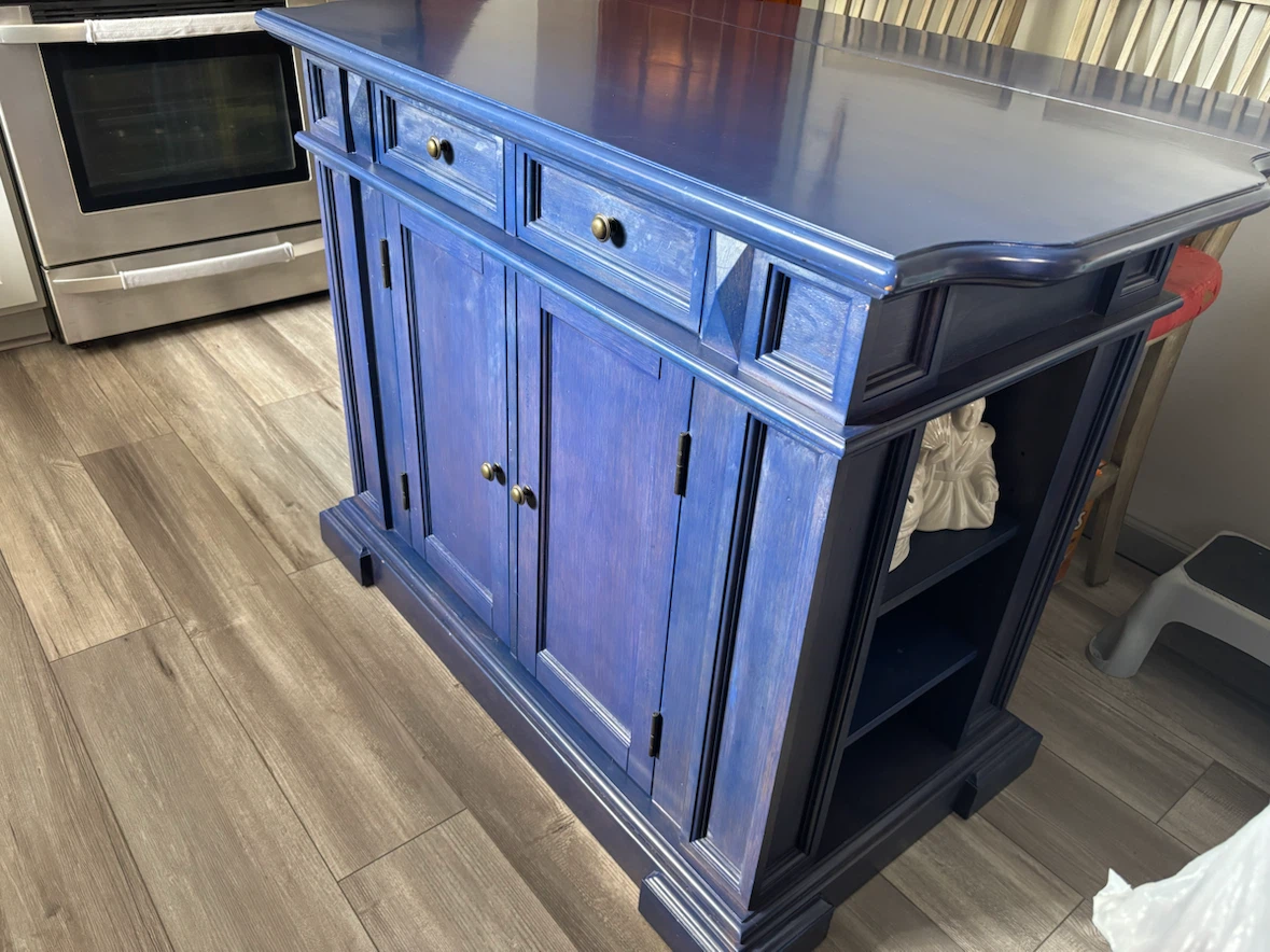 Blue Kitchen Island with Chairs - photo 5