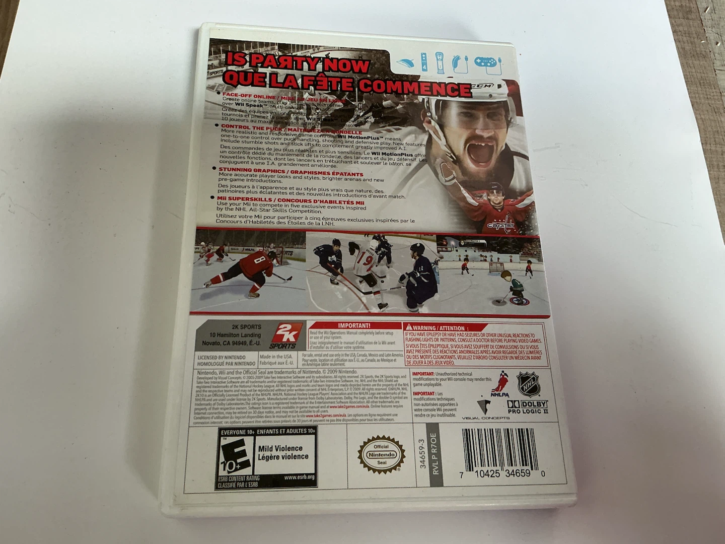 2K Sports NHL 2K10 Nintendo Wii Video Game - photo 3
