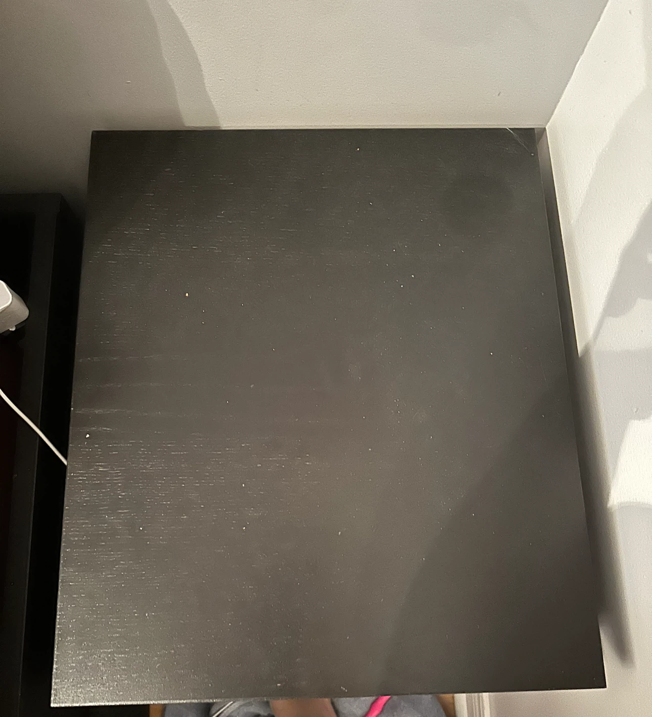 Black Nightstand with Two Drawers - photo 2