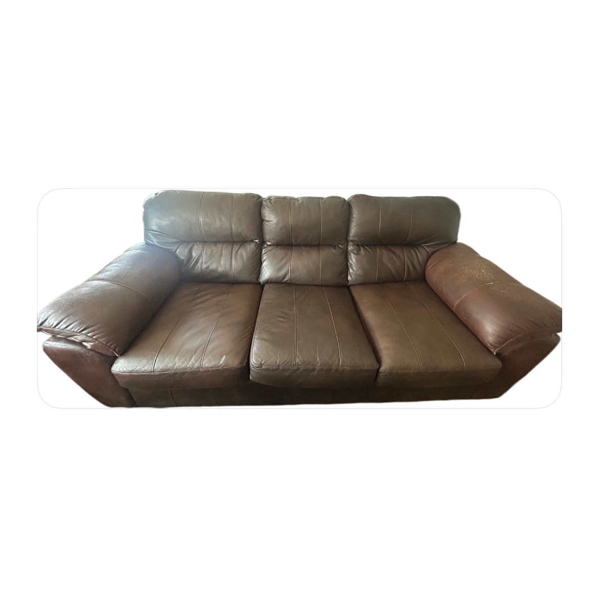 Brown Leather Sofa