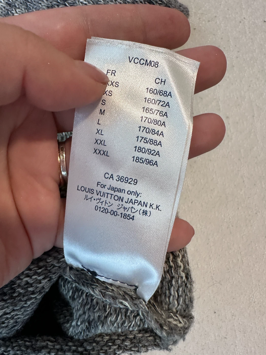 Louis Vuitton "Merci" Monogram Sweater - Grey - Size M - photo 4