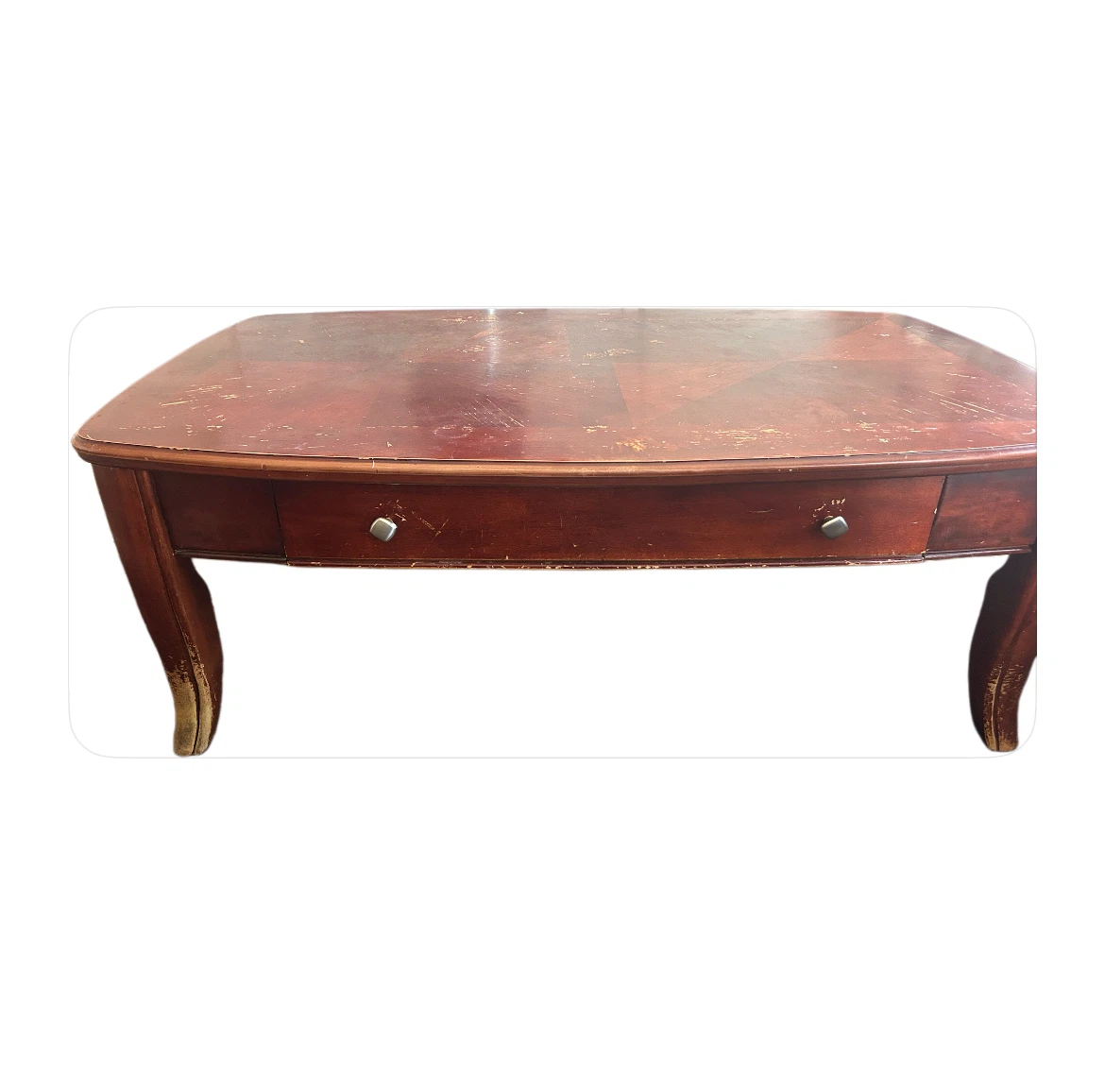 Wooden Coffee Table with Drawer