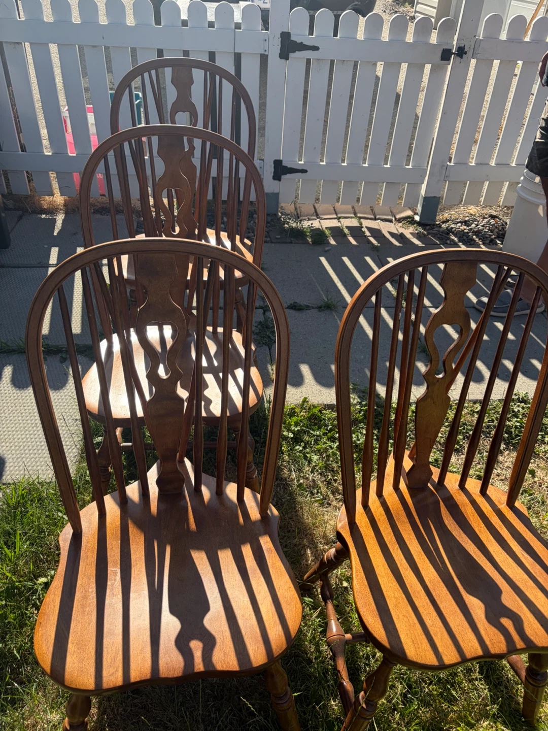 Wooden Dining Table and 4 Chairs - photo 2