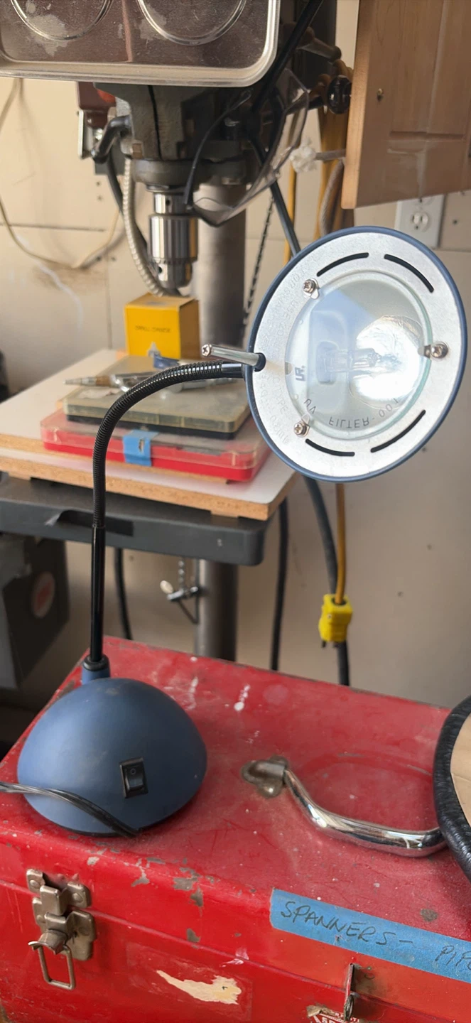 Blue Gooseneck Task Lamp - photo 2