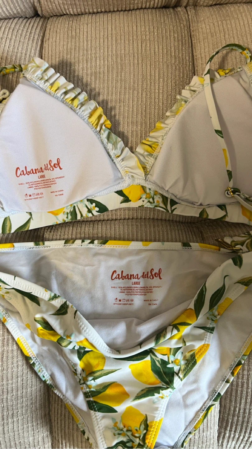 Cabana del Sol Lemon Print Bikini Set - photo 2