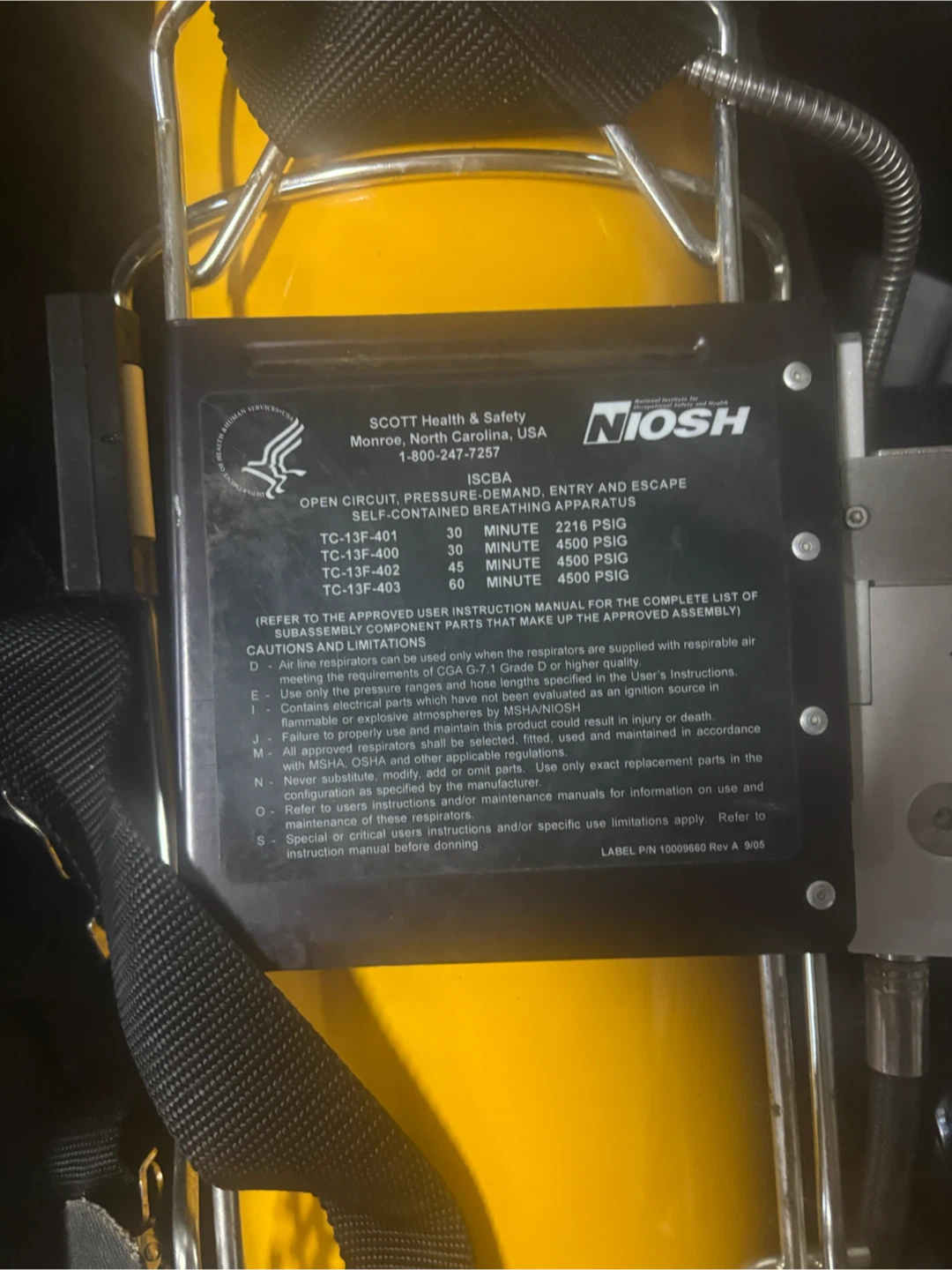 Scott SCBA Self-Contained Breathing Apparatus - photo 2