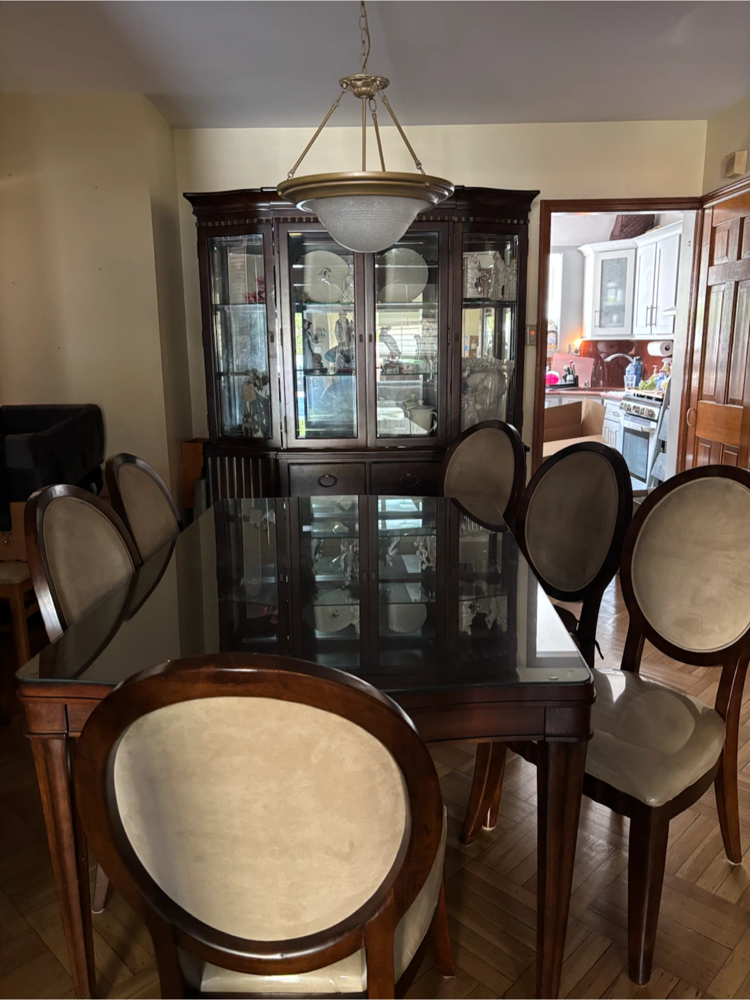 Antique China Cabinet with Glass Doors