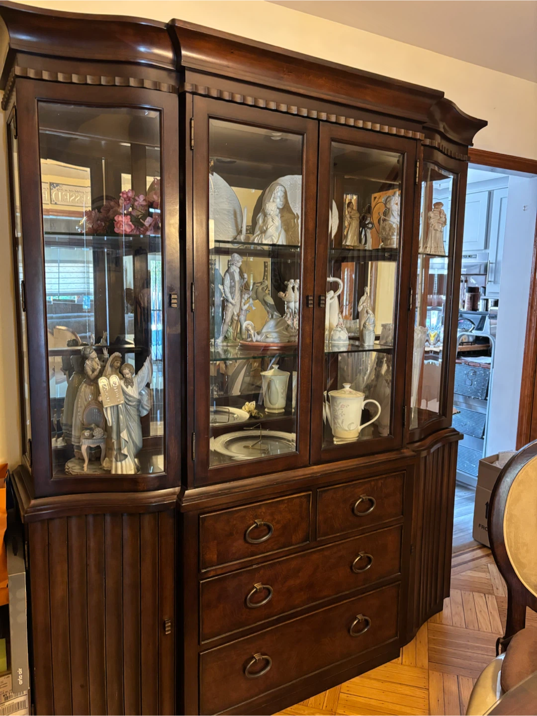 Antique China Cabinet with Glass Doors - photo 2