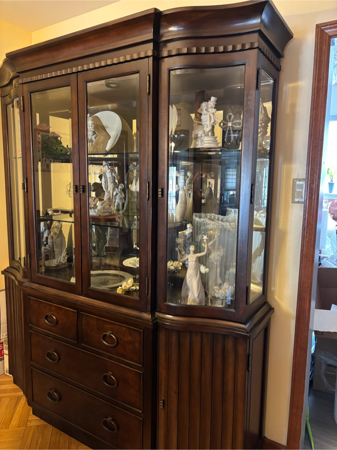 Antique China Cabinet with Glass Doors - photo 3