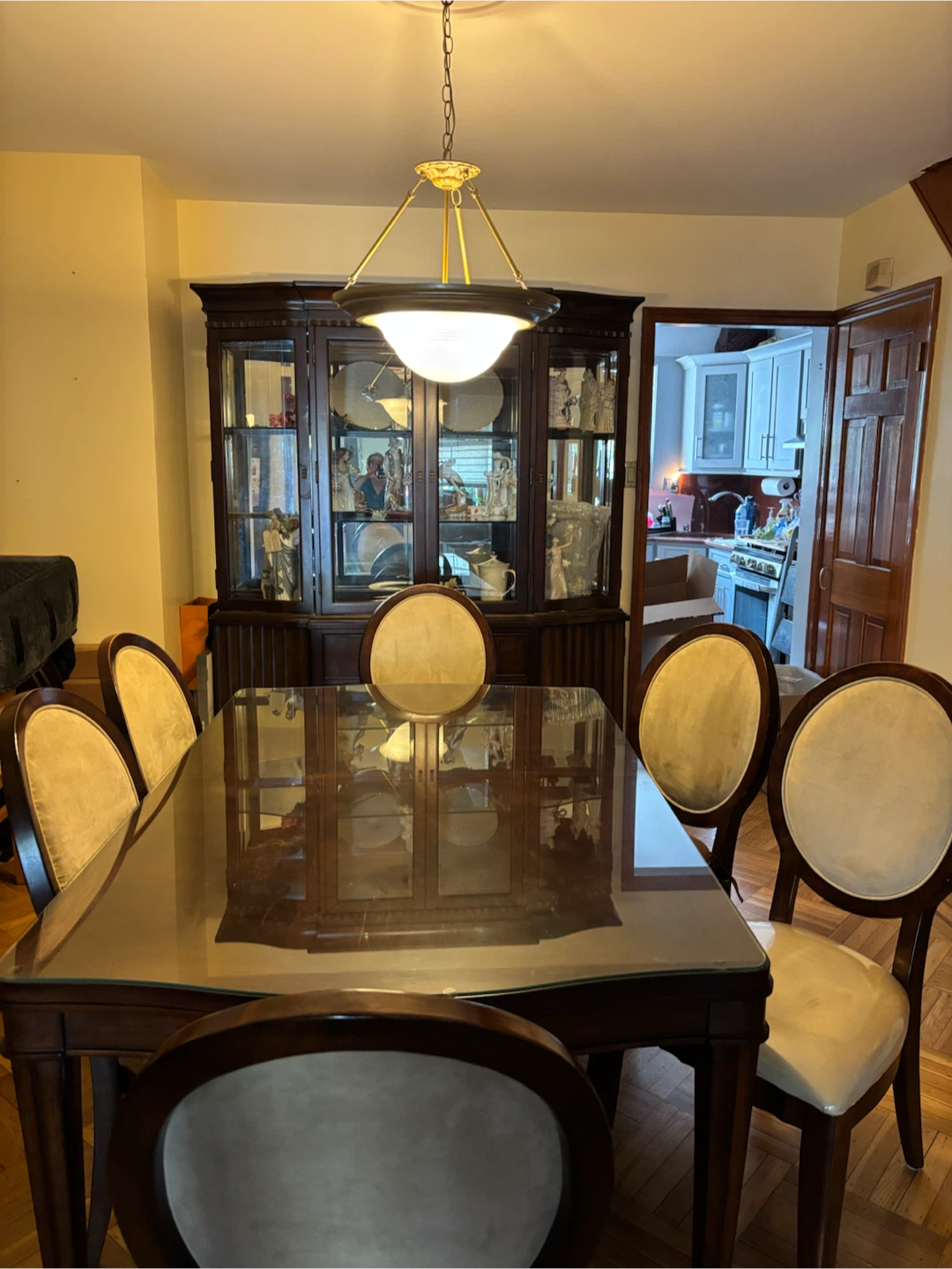 Antique China Cabinet with Glass Doors - photo 4