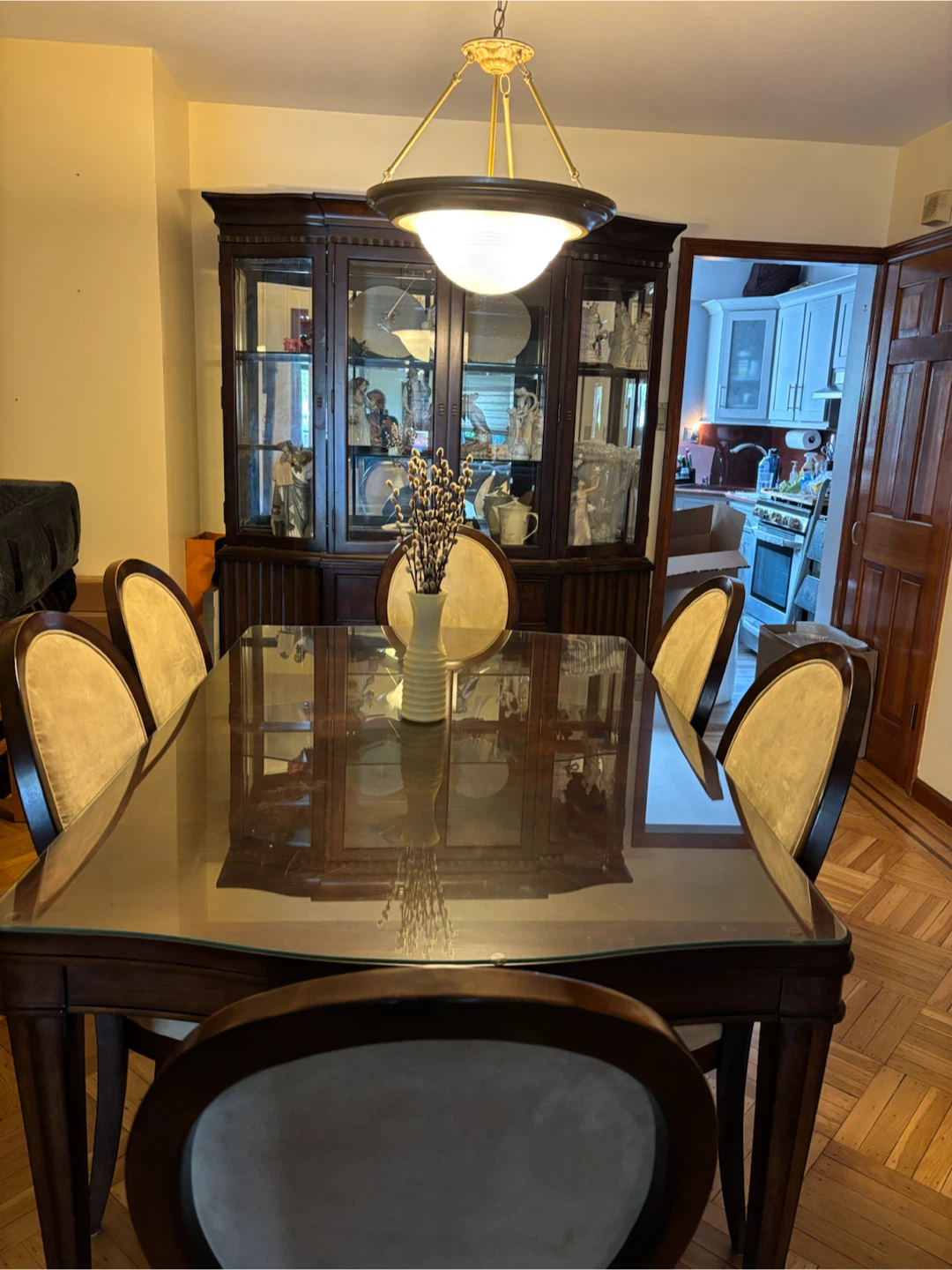 Antique China Cabinet with Glass Doors - photo 5