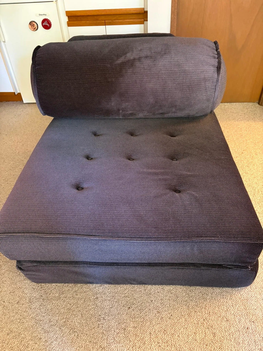 Dark Grey Loveseat Sofa with Pillows - photo 2