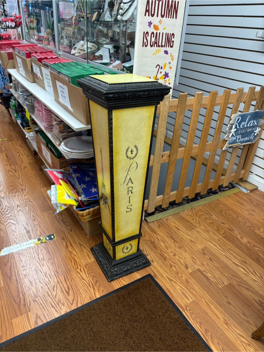 Decorative Pedestal Stand with "Paris" Design - photo 2