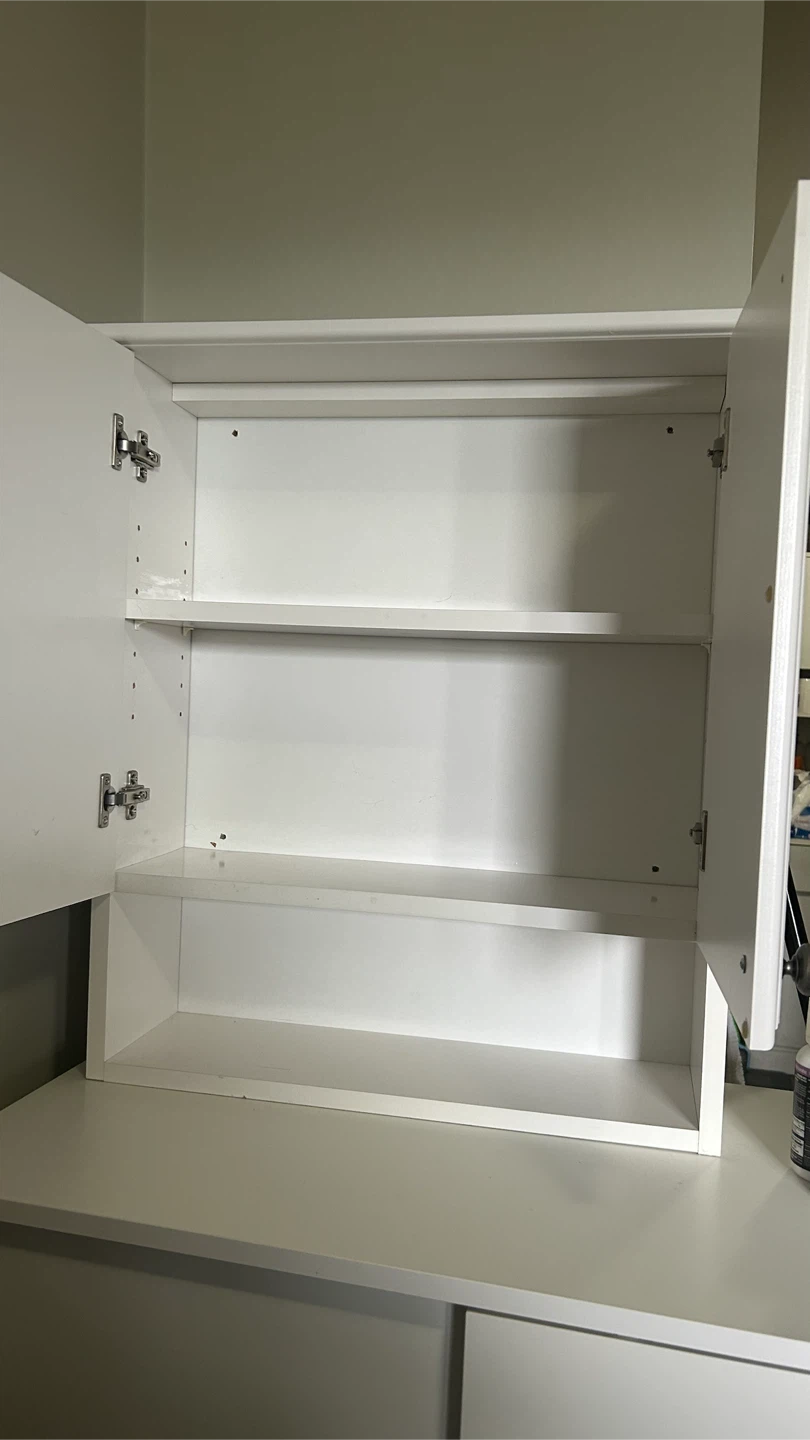 White Wall Cabinet with Double Doors - photo 3