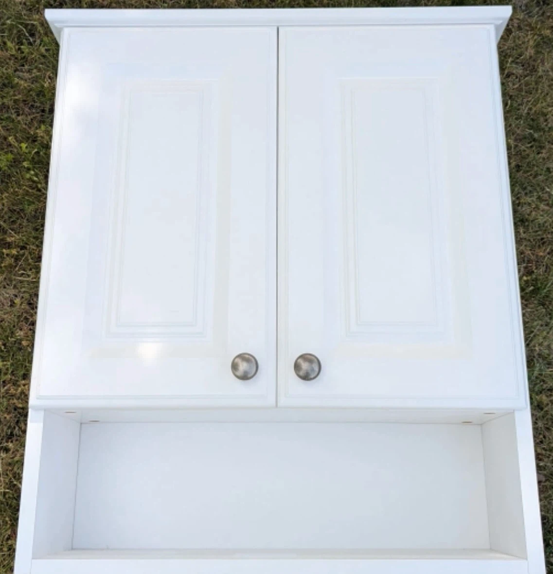 White Wall Cabinet with Double Doors - photo 4