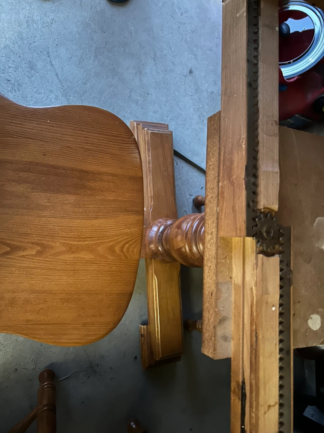 Solid Beech Wood Vintage Dining Table Set with 4 Chairs - photo 2