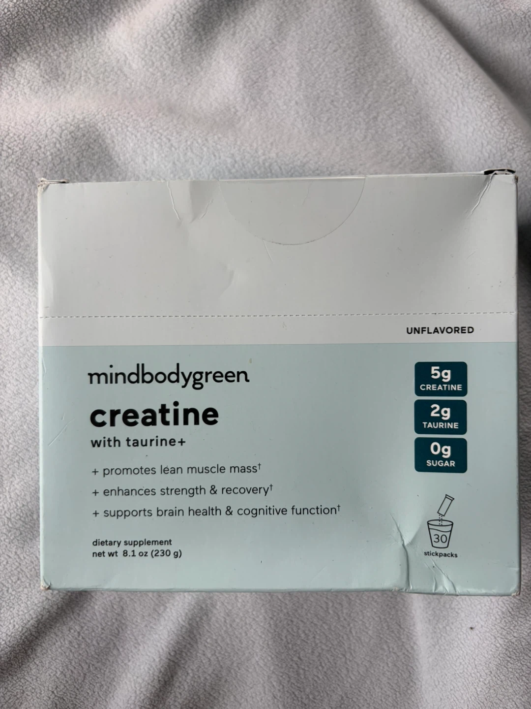 Mindbodygreen Creatine+ w/Taurine+ 30 Stickpacks Unflavored