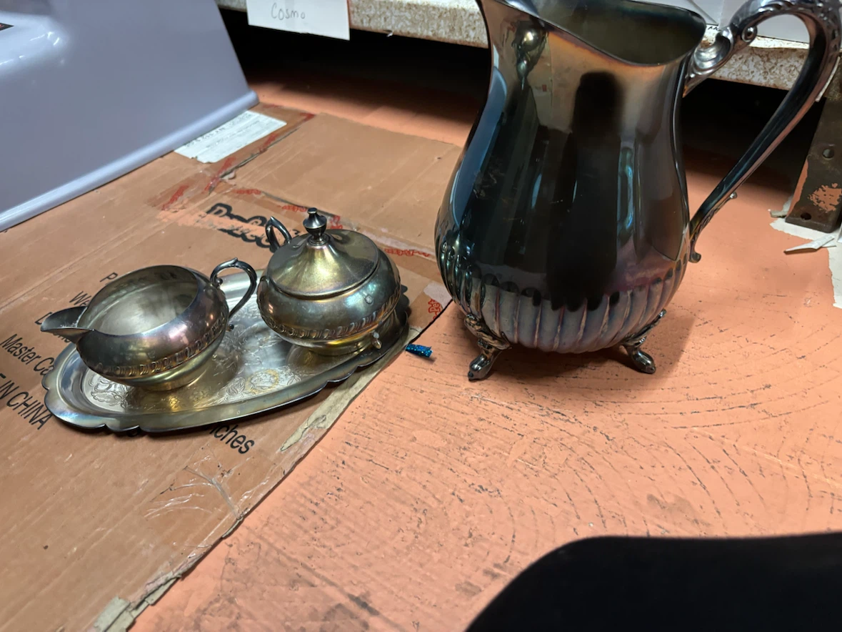 Silver Plated Pitcher, Sugar Bowl & Creamer Set