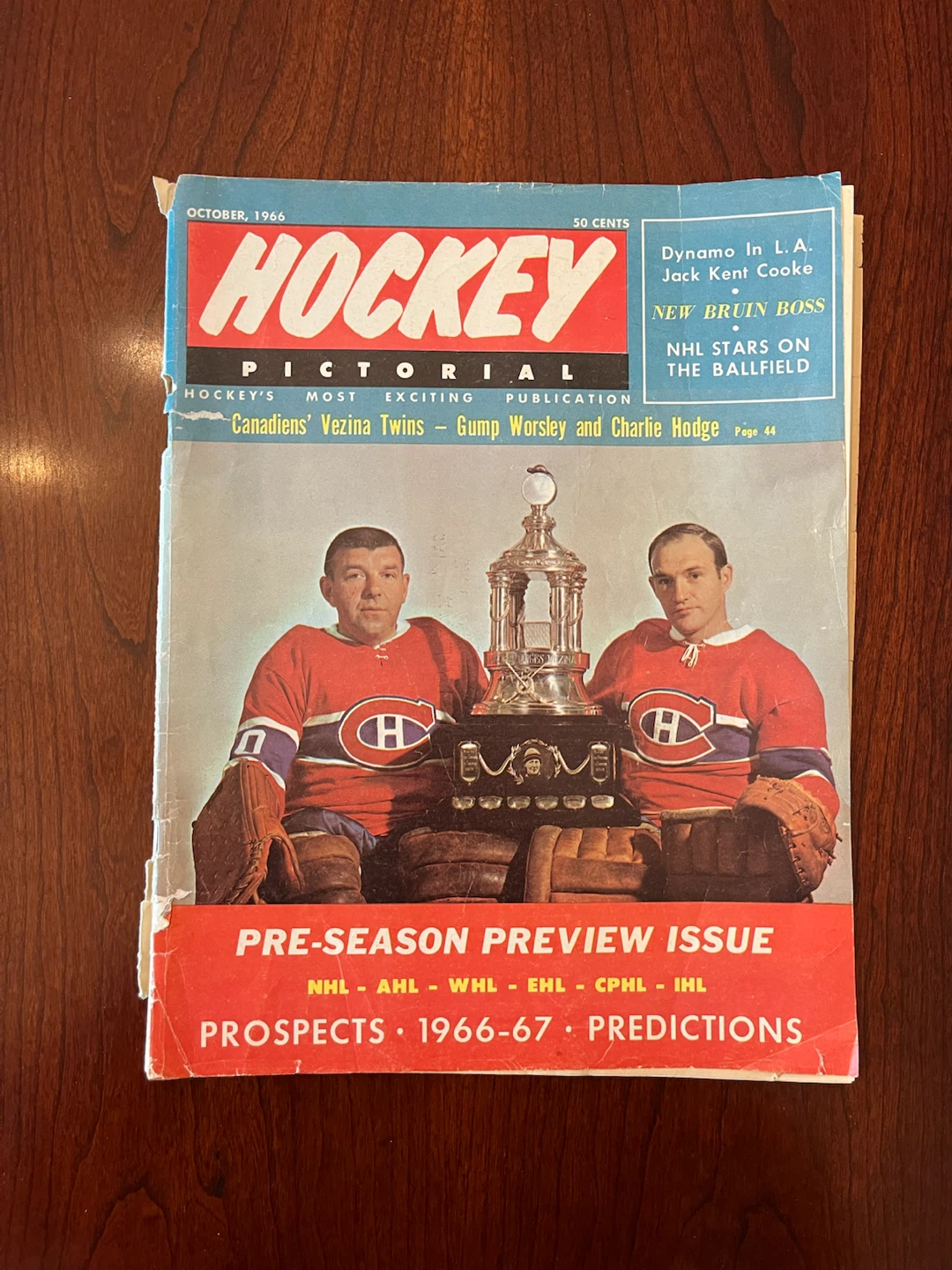Vintage Hockey Pictorial Magazine  October 1966 edition