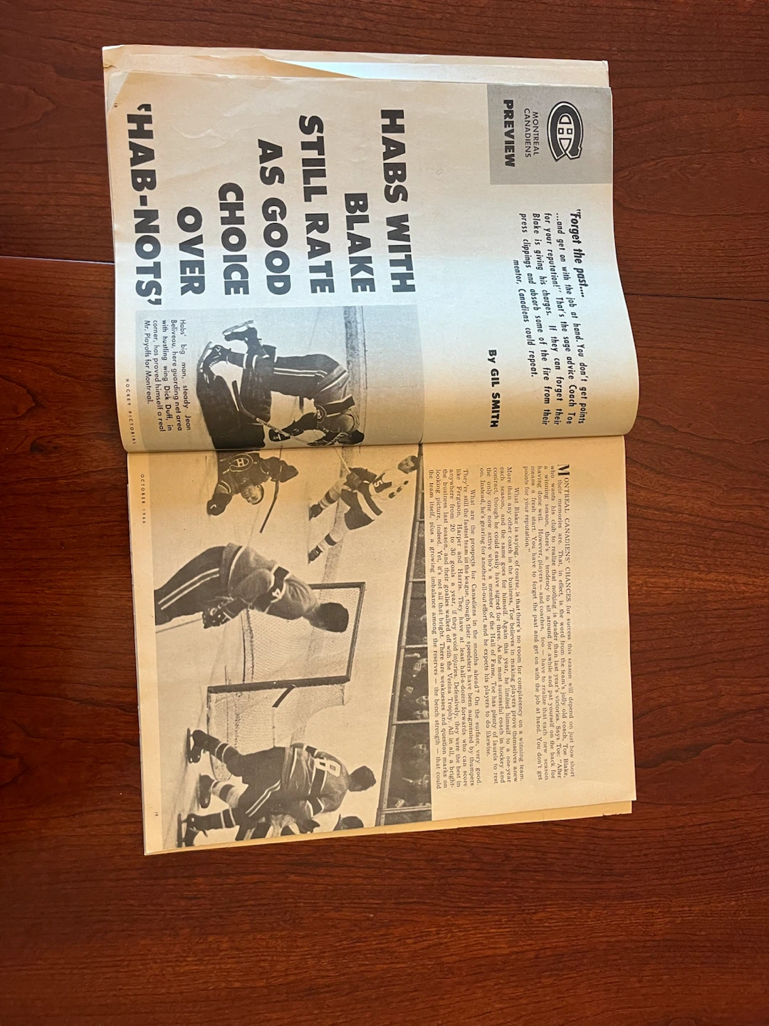 Vintage Hockey Pictorial Magazine  October 1966 edition - photo 3
