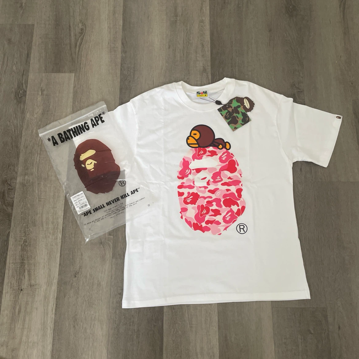 Bathing Ape T-Shirts - Black & White Camo