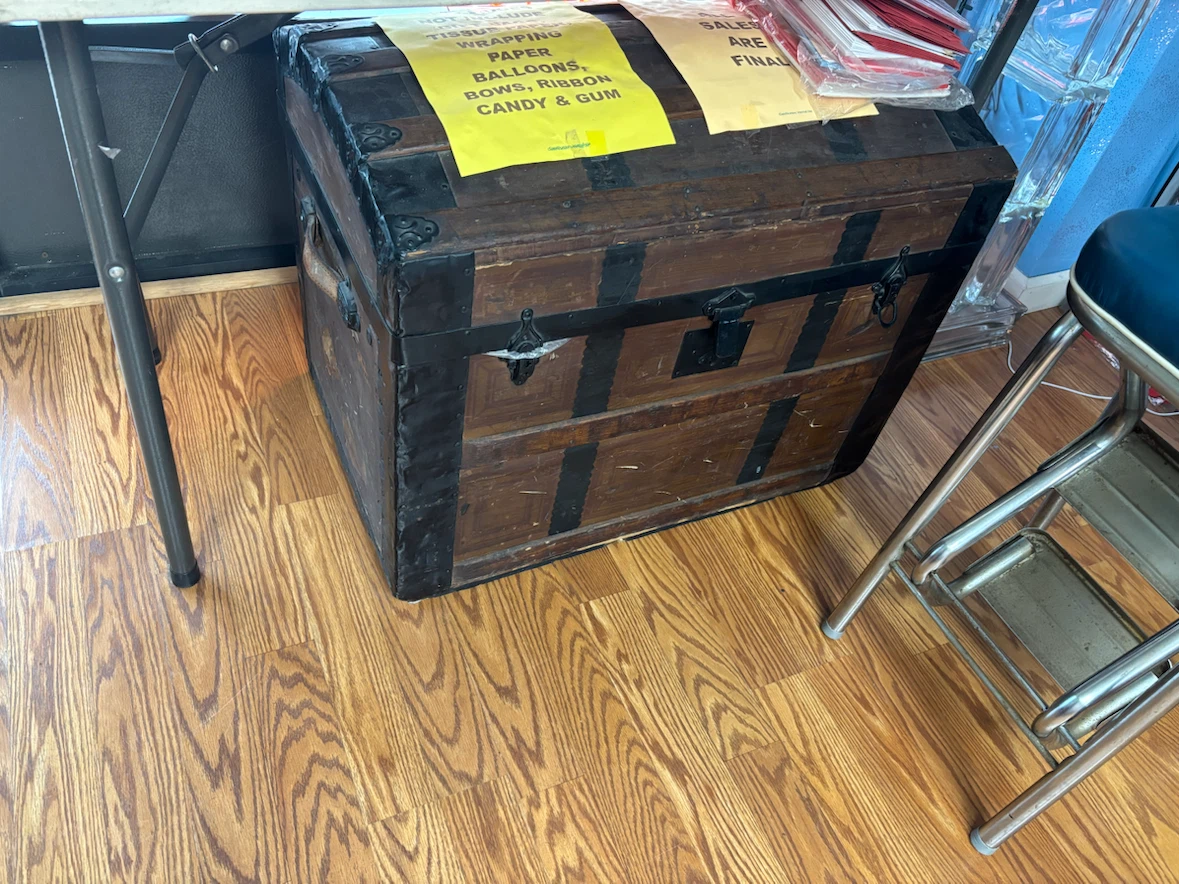 Vintage Wooden Steamer Trunk