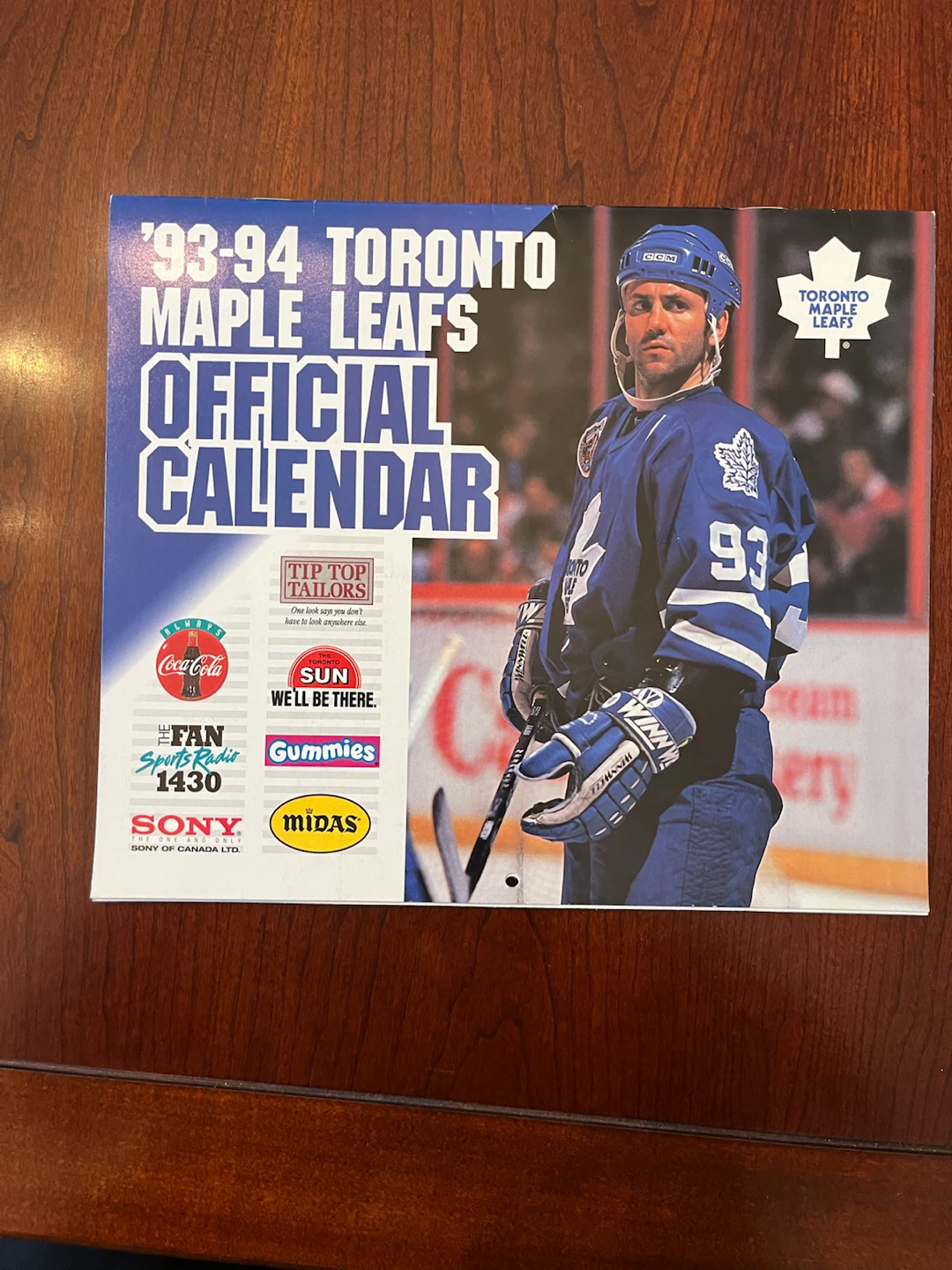 1993-94 Toronto Maple Leafs Calendar
