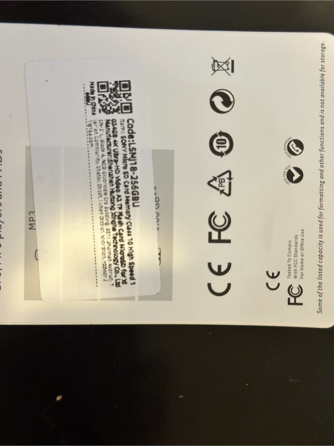 Sony 256GB Micro SD Card with Adapter