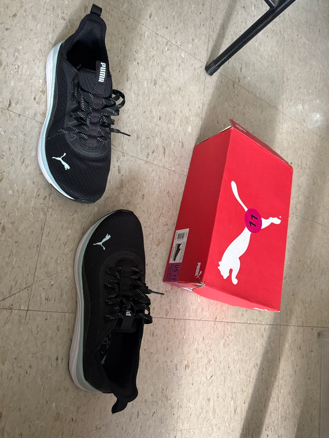 Puma Running Shoes - Black/White - Size 11 - photo 2