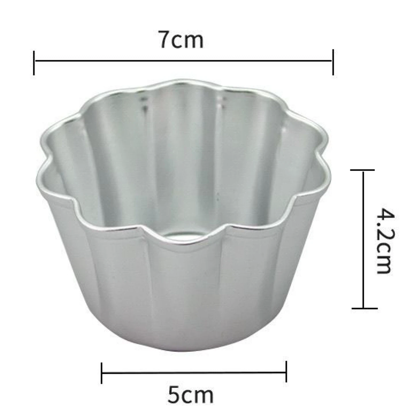 New Flower Shape Aluminum Ramekins Pudding Mold Set of 5 - photo 5