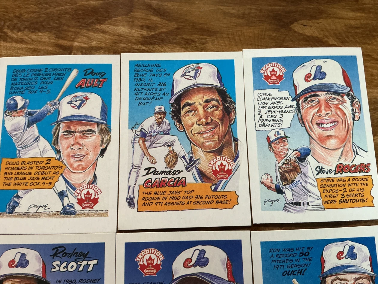 6. 1992 NABISCO BRANDS JAYS & EXPOS Baseball Cards ! - photo 2
