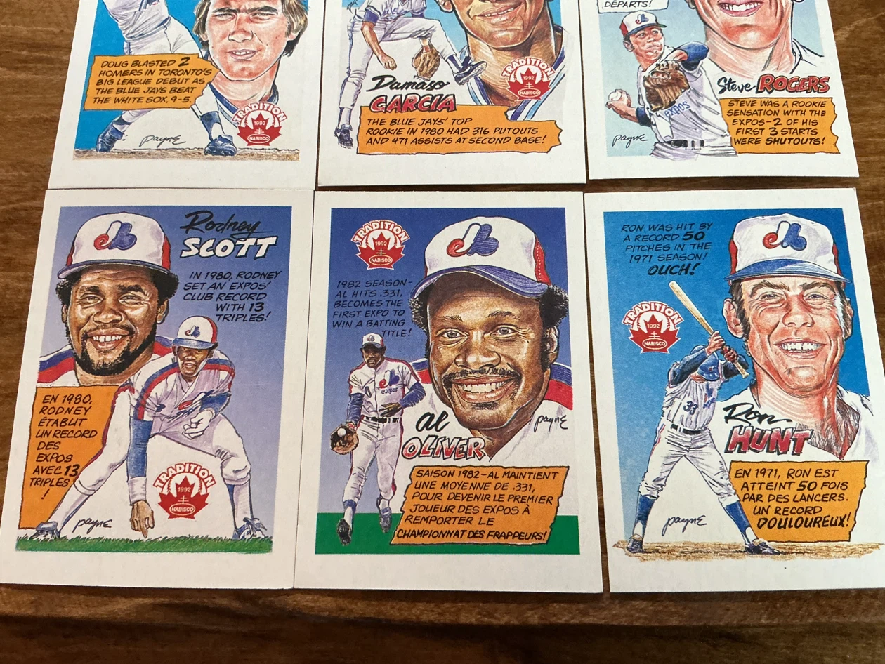 6. 1992 NABISCO BRANDS JAYS & EXPOS Baseball Cards ! - photo 3