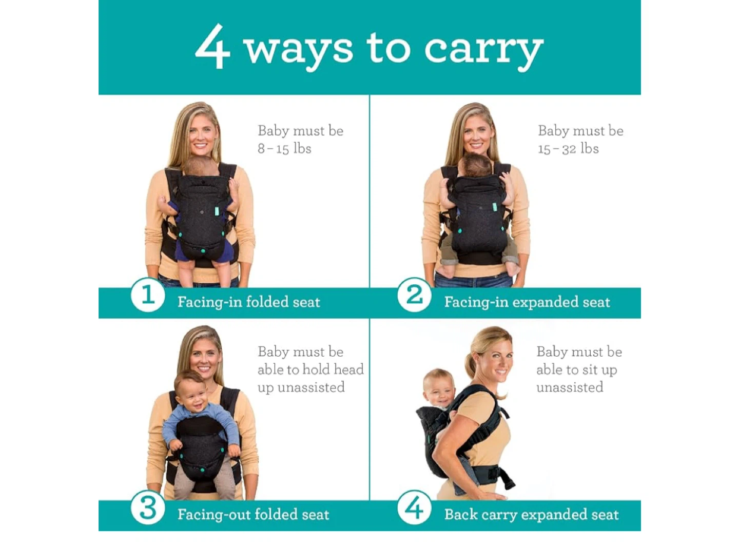 Infantino Flip Advanced 4-in-1 Baby Carrier - photo 3