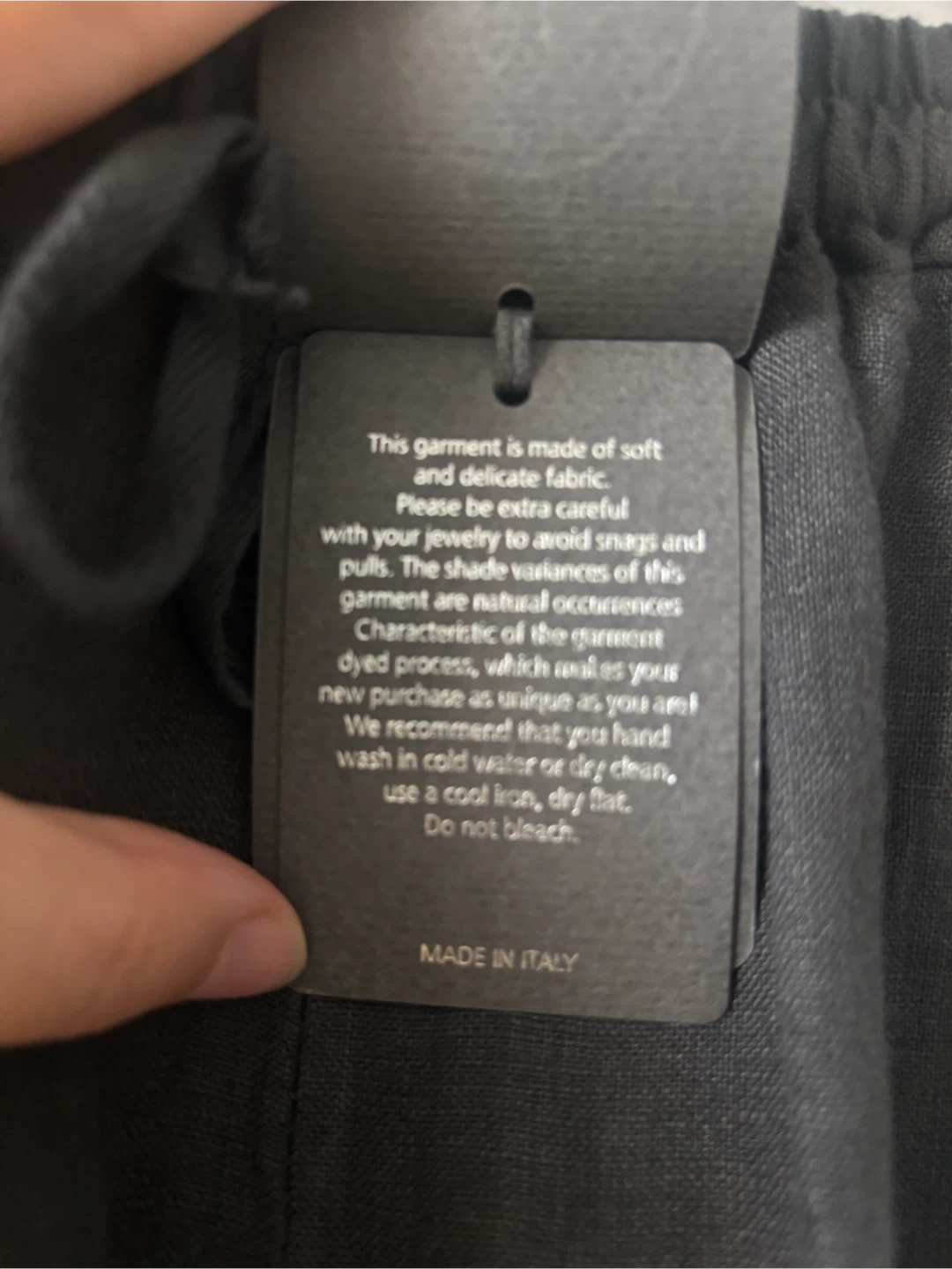 Italian 100% Linen Pants, anthracite color. XS but fits S. - photo 3
