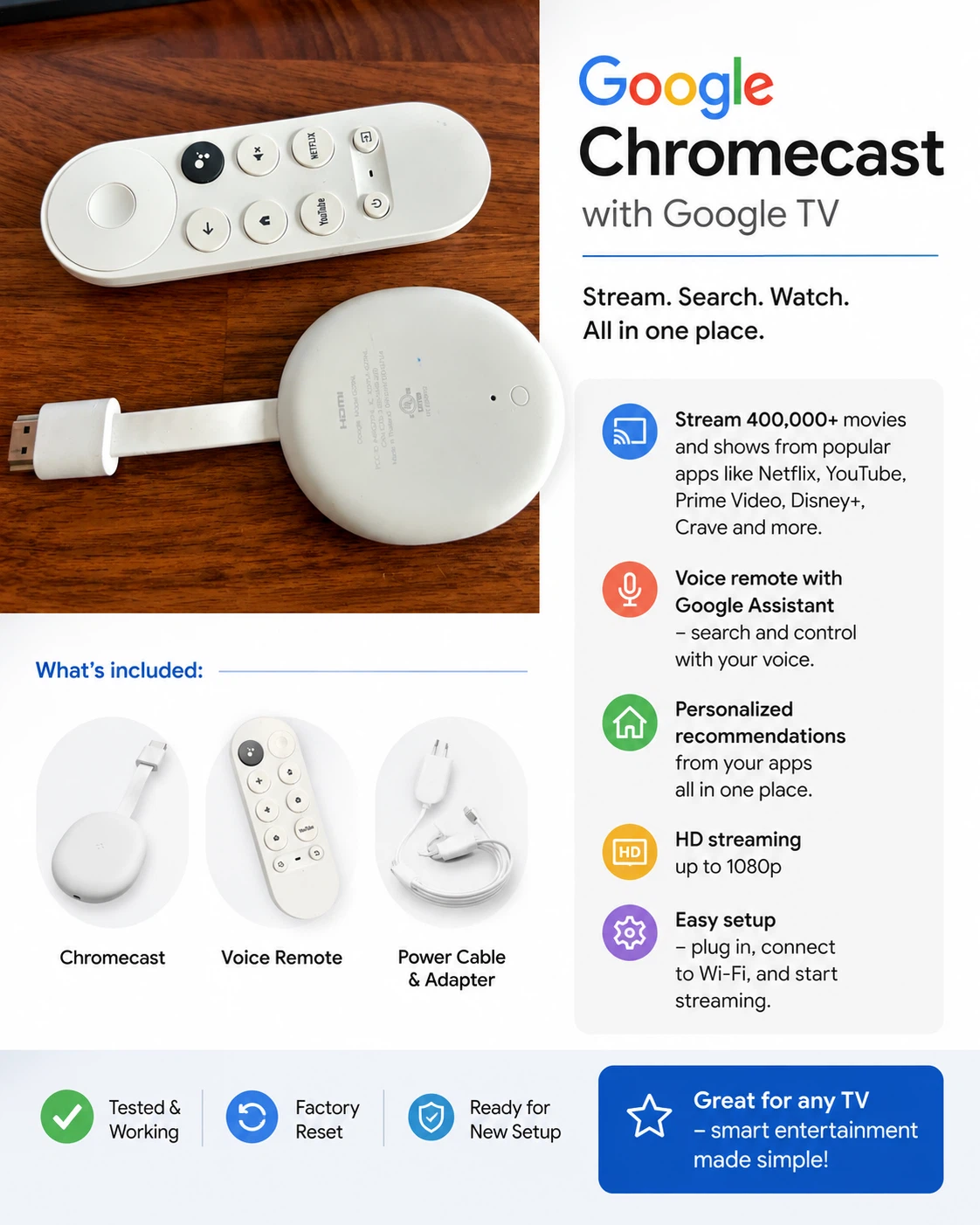Google Chromecast with Google TV
