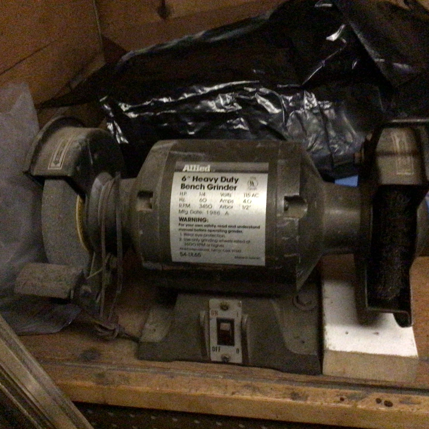 Allied 6" Heavy Duty Bench Grinder
