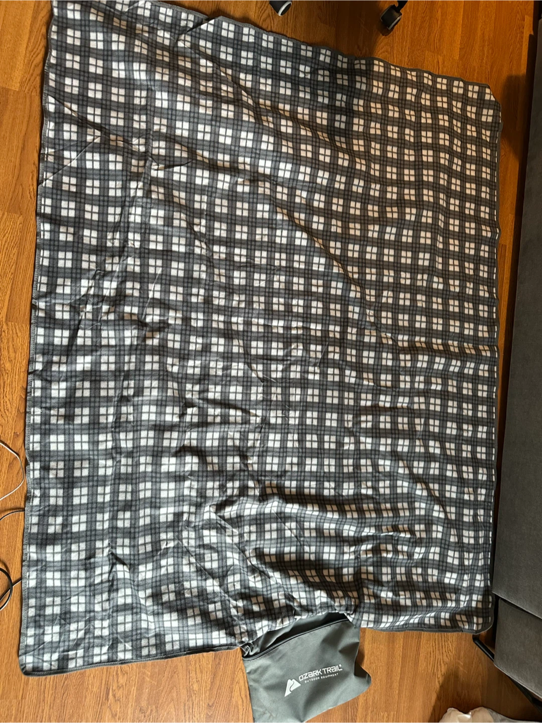 Ozark Trail Plaid Fleece Blanket with Carrying Case