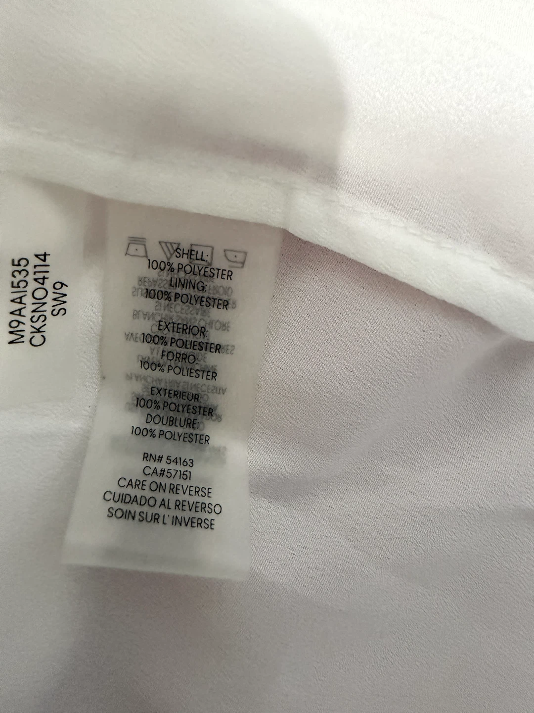 Calvin Klein White Sheer Blouse - photo 3