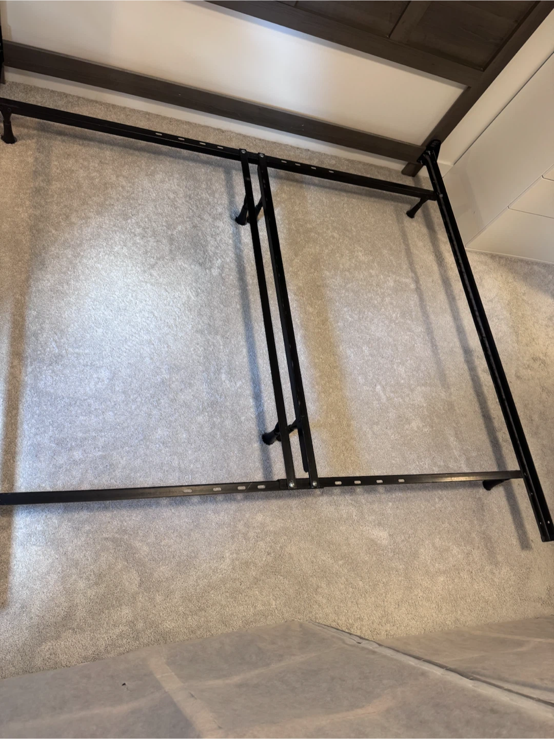 King size bed frame, 2 boxes , headboard - photo 3